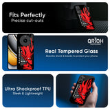 Red Vegeta Glass Case for Realme 14 5G