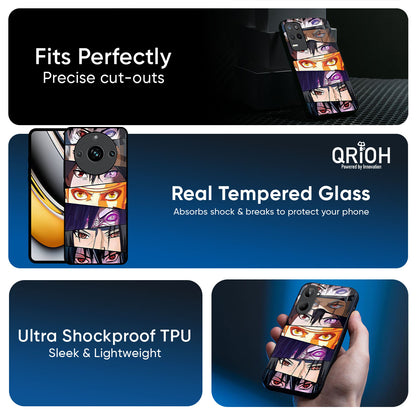 Anime Eyes Glass Case for Realme 14 Pro 5G