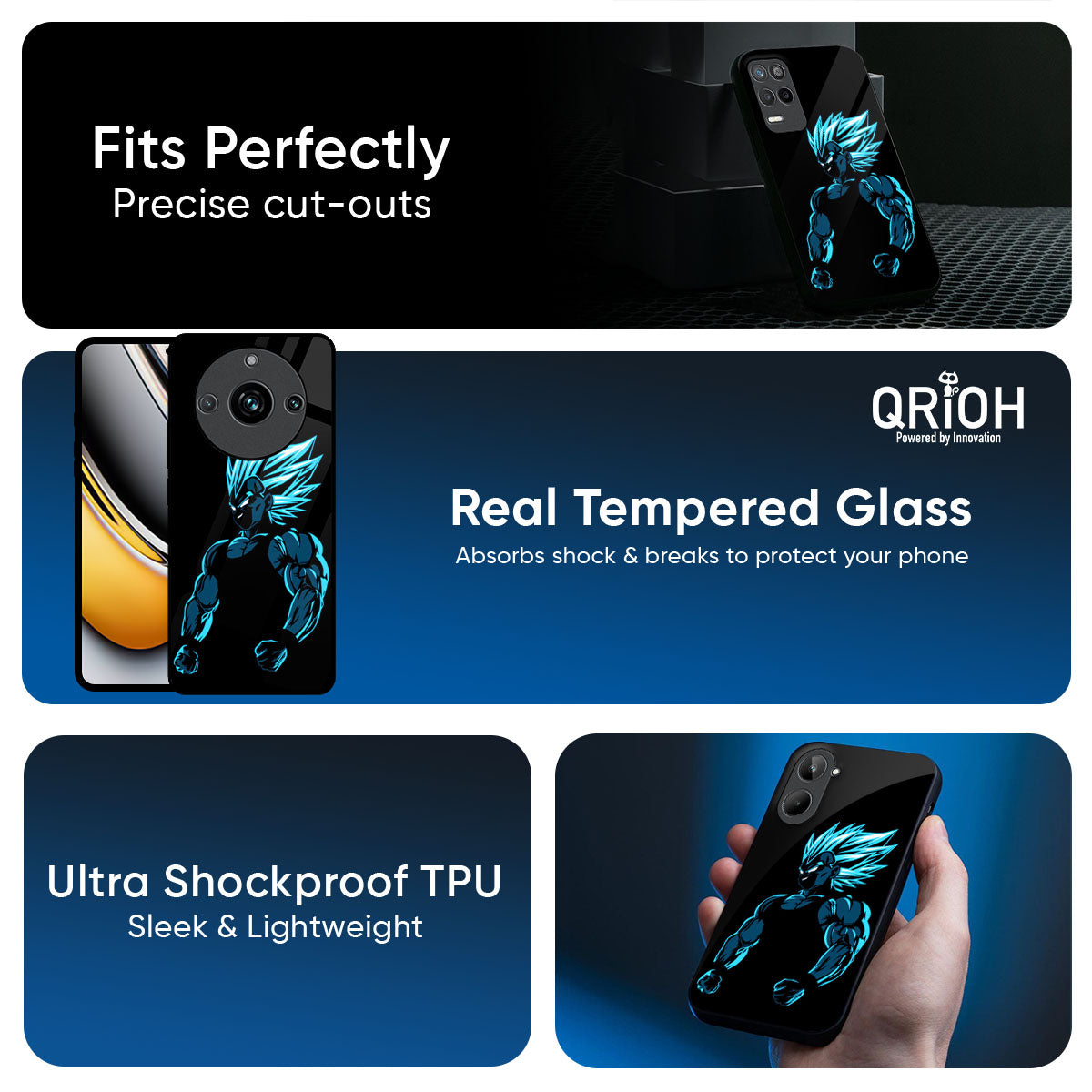 Pumped Up Anime Glass Case for Realme C65 5G