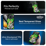 Anime Green Splash Glass Case for Realme Narzo N65 5G