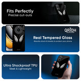 White Angel Wings Glass Case for Realme 14 5G