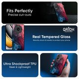 Blue & Red Smoke Glass Case for Realme Narzo 80 Lite 5G