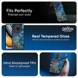 Blue Cool Marble Glass Case for Realme C65 5G