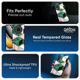 Seamless Green Marble Glass Case for Realme 15T 5G
