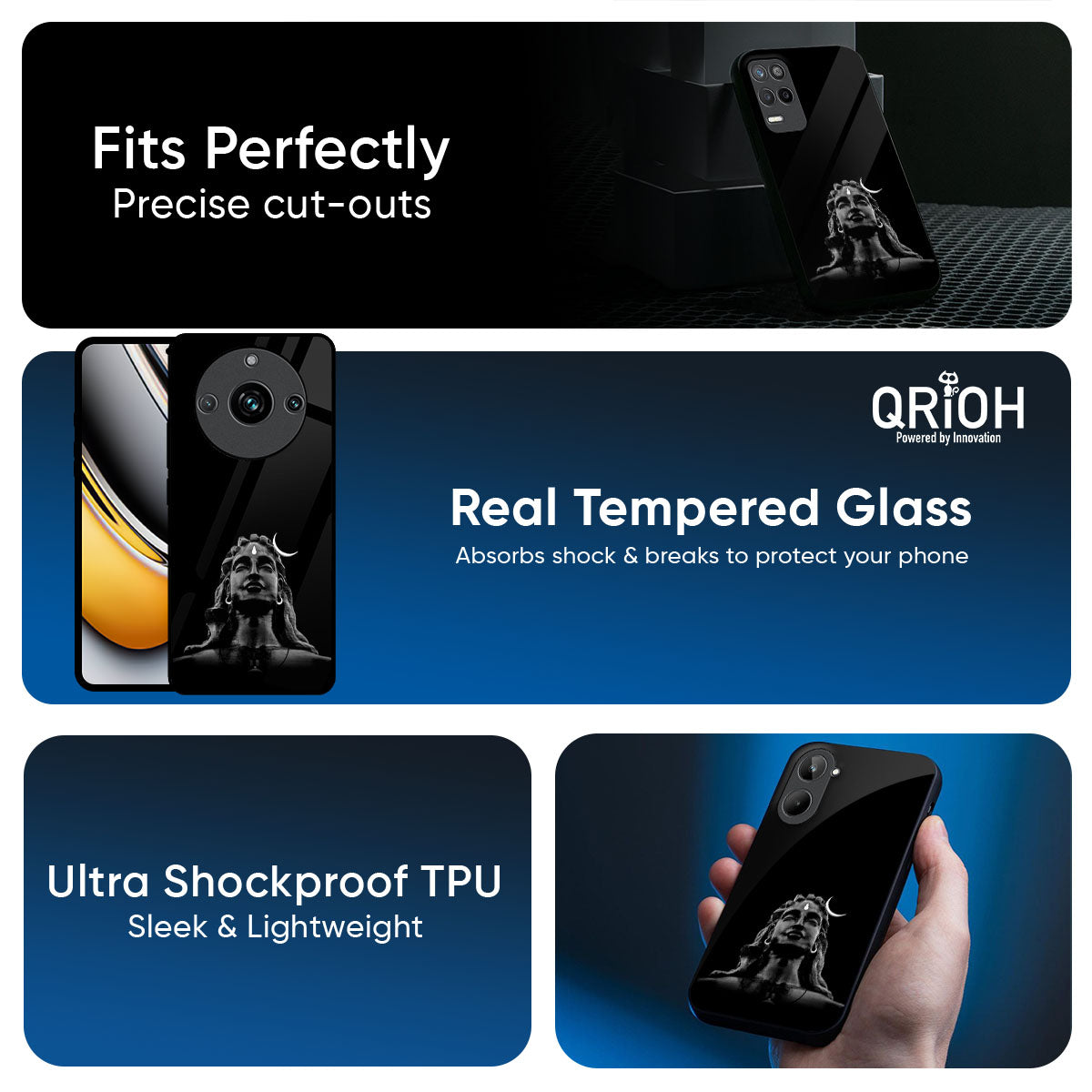 Adiyogi Glass Case for Realme P3 5G