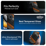 Tri Color Wood Glass Case for Realme 14 5G
