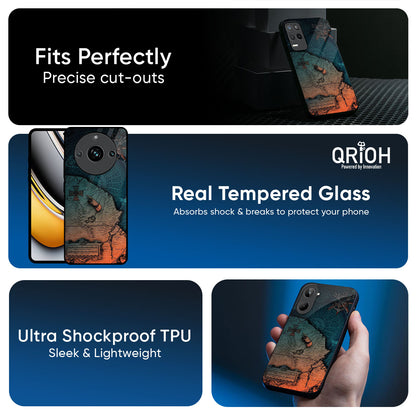 Geographical Map Glass Case for Realme 16 5G