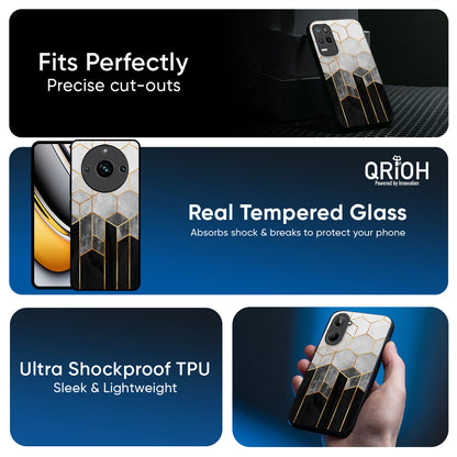 Tricolor Pattern Glass Case for Realme 16 Pro Plus 5G