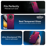 Wavy Pink Pattern Glass Case for Realme 14 5G