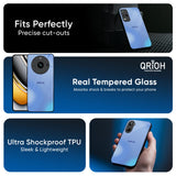 Vibrant Blue Texture Glass Case for Realme C65 5G