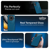Cobalt Blue Glass Case for Realme 14 5G