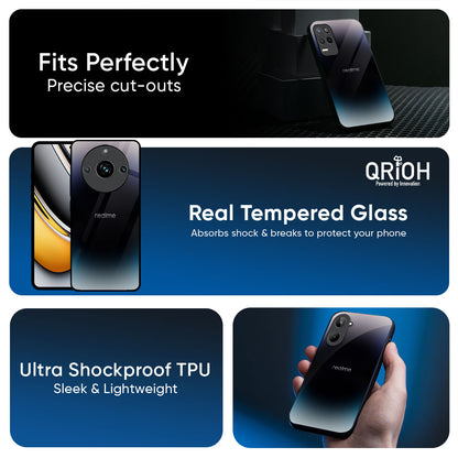 Black Obsidian Glass Case for Realme 14 Pro Plus 5G