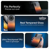 Aesthetic Orange Glass Case for Realme 14 5G