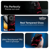 Red Thunder Glass Case for Realme 14 5G
