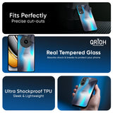 Blue Swan Shadow Glass Case for Realme 14x 5G