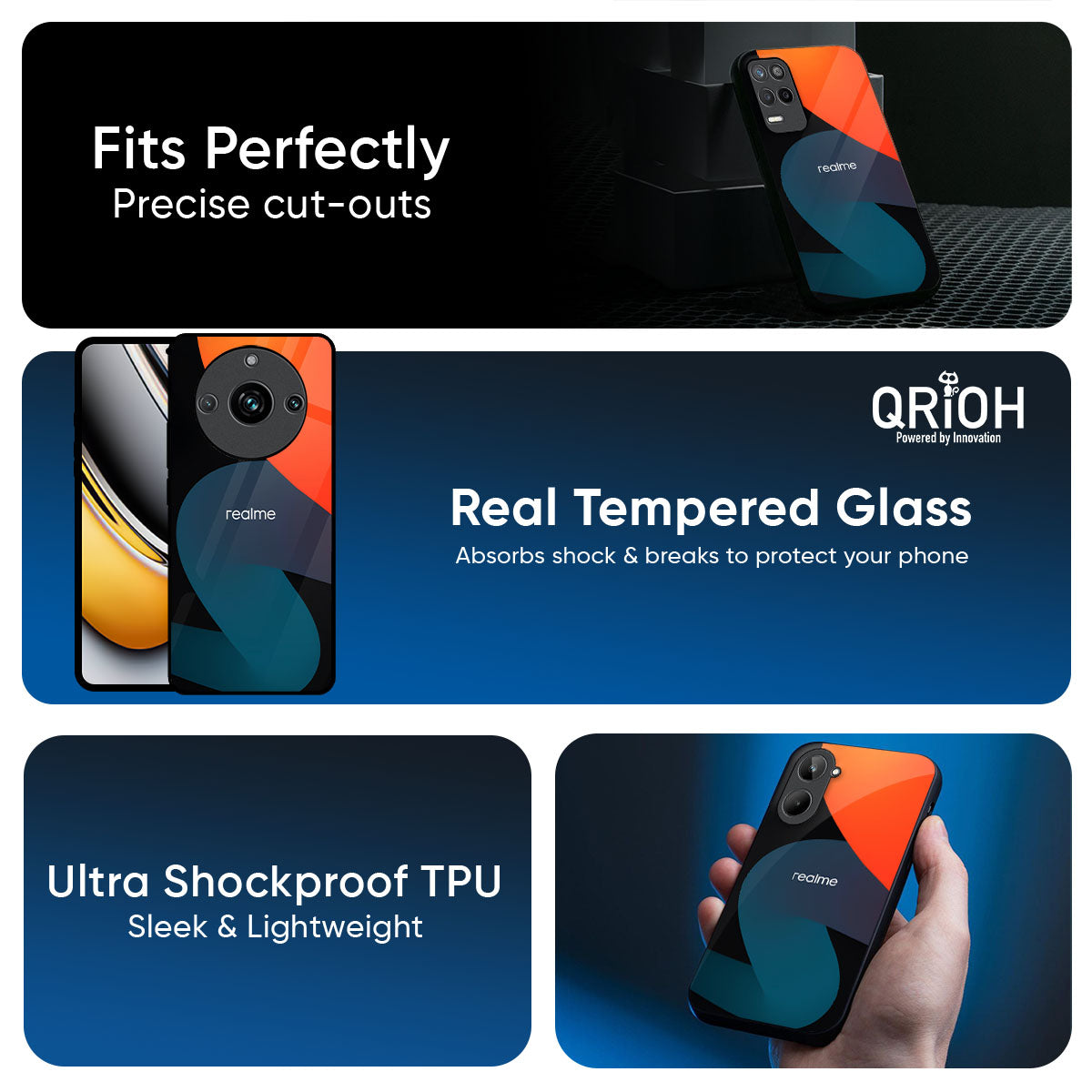 Bold Line Glass Case for Realme 14x 5G