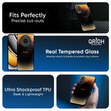 Grainy Yellow Glass Case for Realme 14x 5G