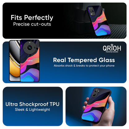 Colorful Fluid Glass Case for Realme Narzo 70x 5G