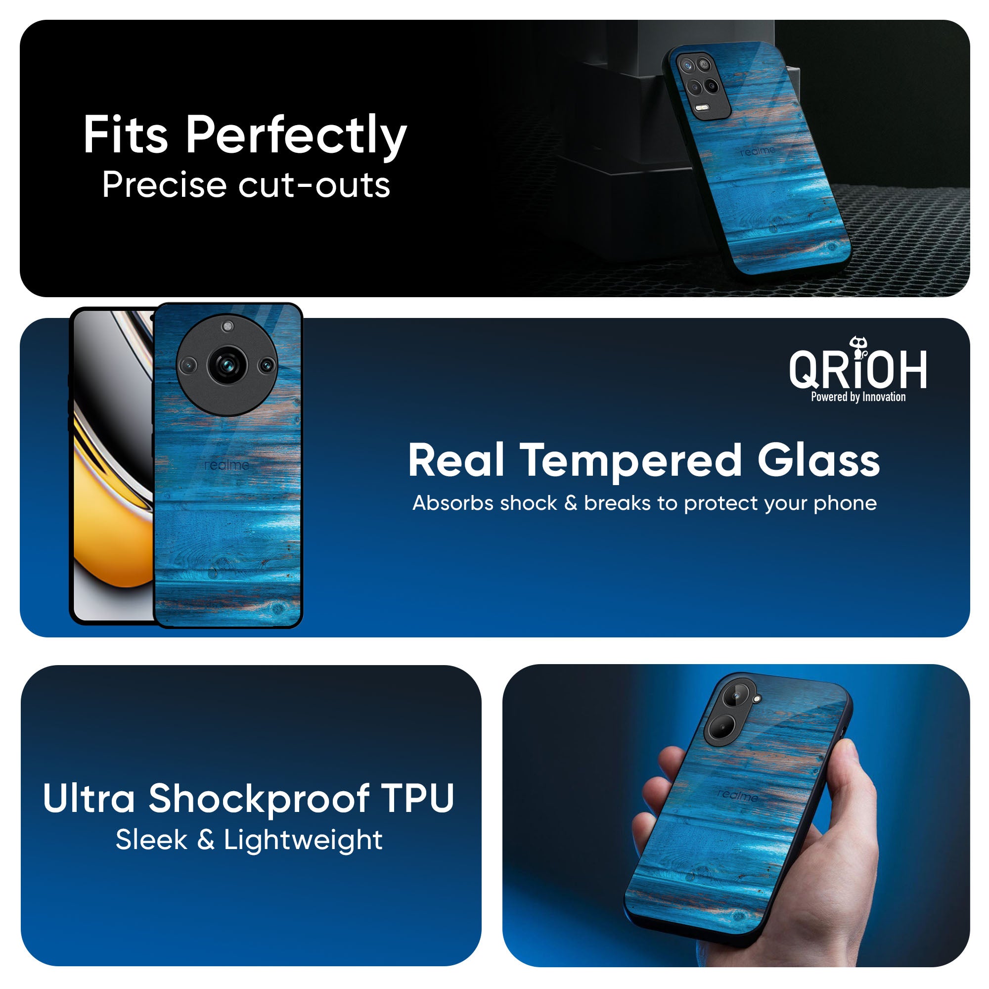 Patina Finish Glass case for Realme 12X 5G