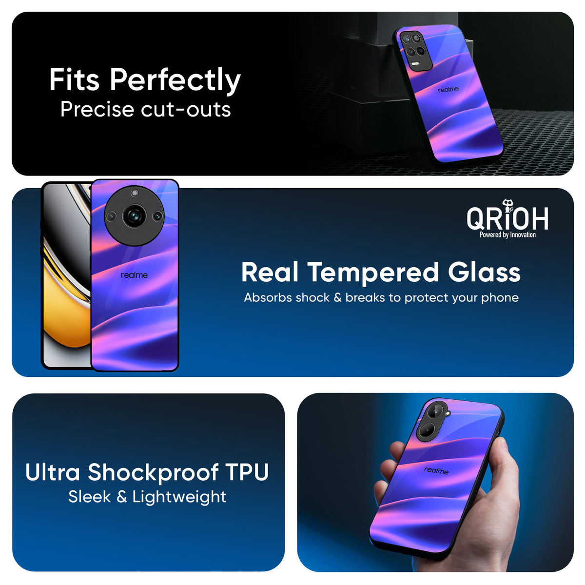 Colorful Dunes Glass Case for Realme 16 Pro Plus 5G