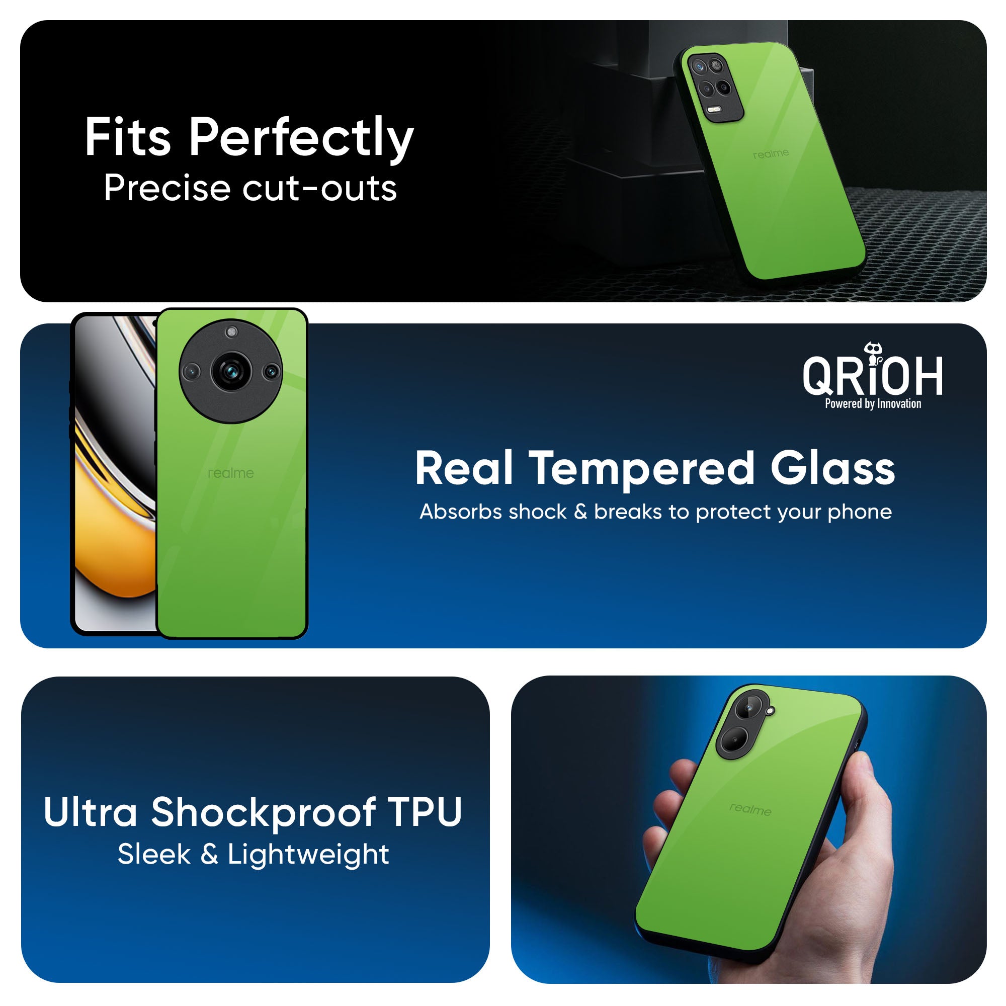 Paradise Green Glass Case For Realme 14 Pro Plus 5G
