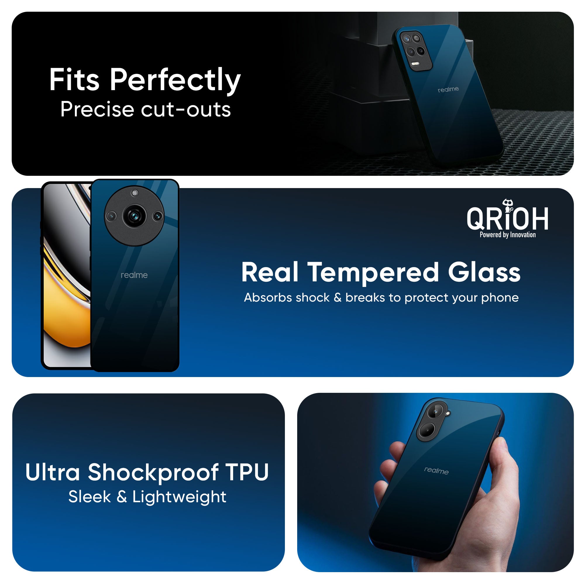 Sailor Blue Glass Case For Realme 14 Pro 5G