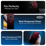 Wine Red Glass Case For Realme 14 Pro 5G