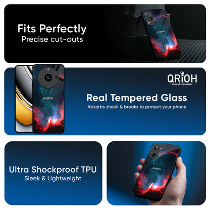 Brush Art Glass Case For Realme 14 Pro 5G