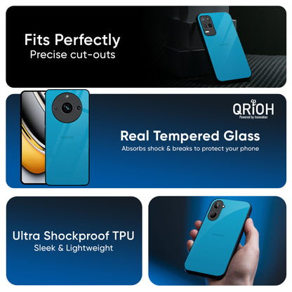 Blue Aqua Glass Case for Realme 14 Pro 5G