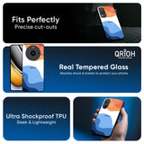 Wavy Color Pattern Glass Case for Realme 14 5G