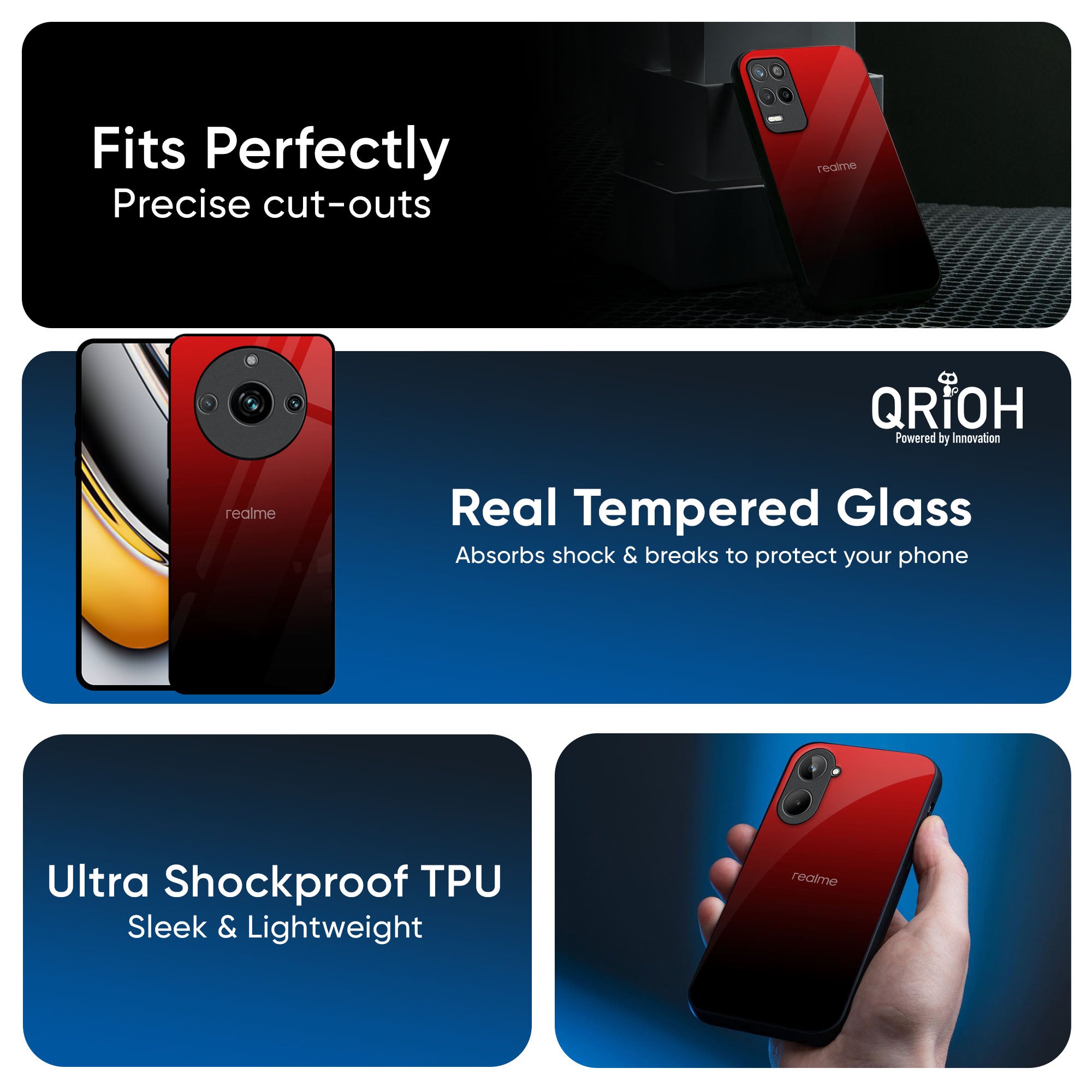 Maroon Faded Glass Case for Realme 14 Pro 5G