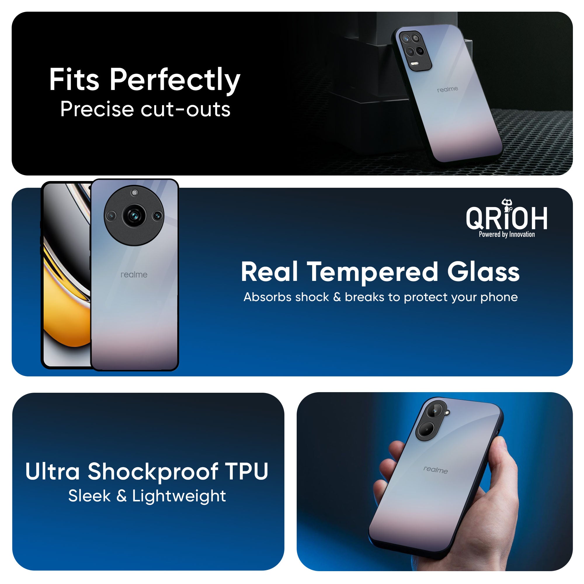 Light Sky Texture Glass Case for Realme P3 Pro 5G
