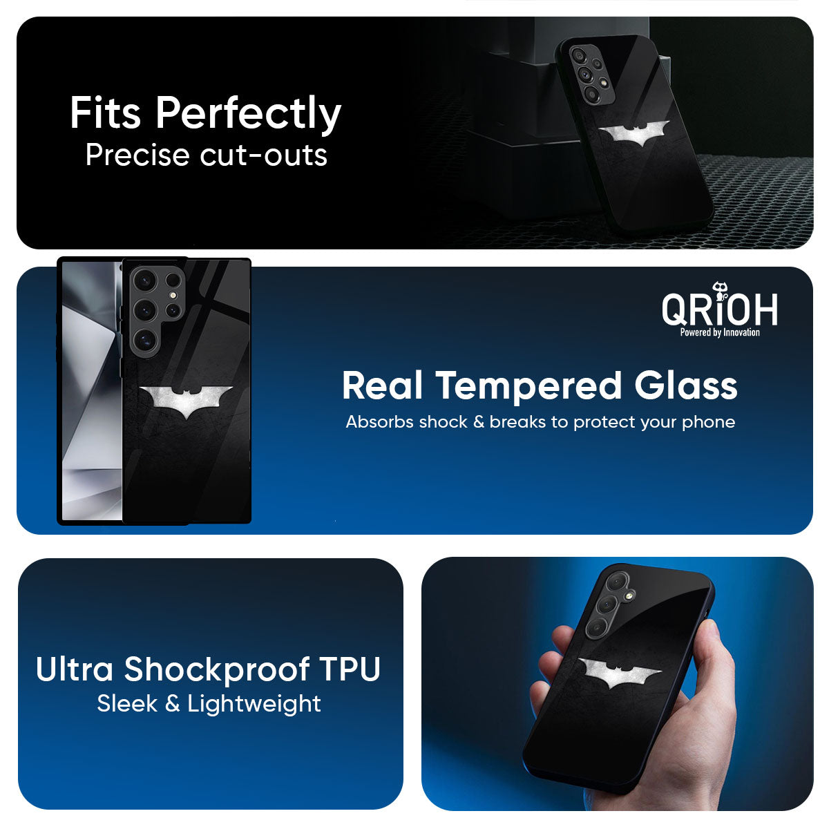 Super Hero Logo Glass Case for Samsung Galaxy M56 5G
