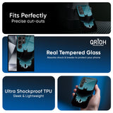 Cyan Bat Glass Case for Samsung Galaxy M16 5G