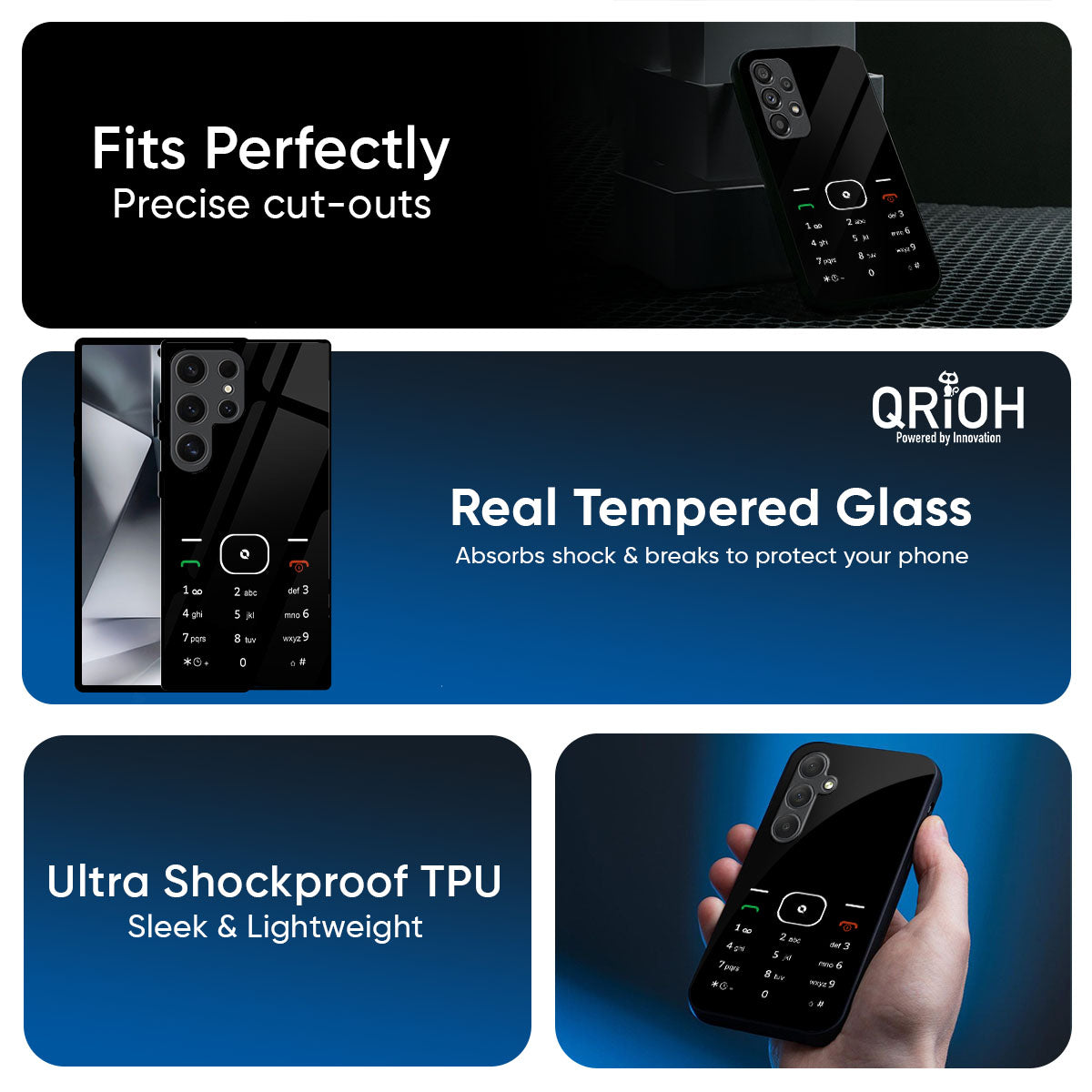 Classic Keypad Pattern Glass Case for Samsung Galaxy A37 5G