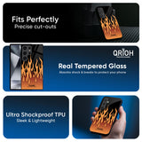 Fire Flame Glass Case for Samsung Galaxy M16 5G