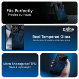 Dark Blue Grunge Glass Case for Samsung Galaxy M16 5G
