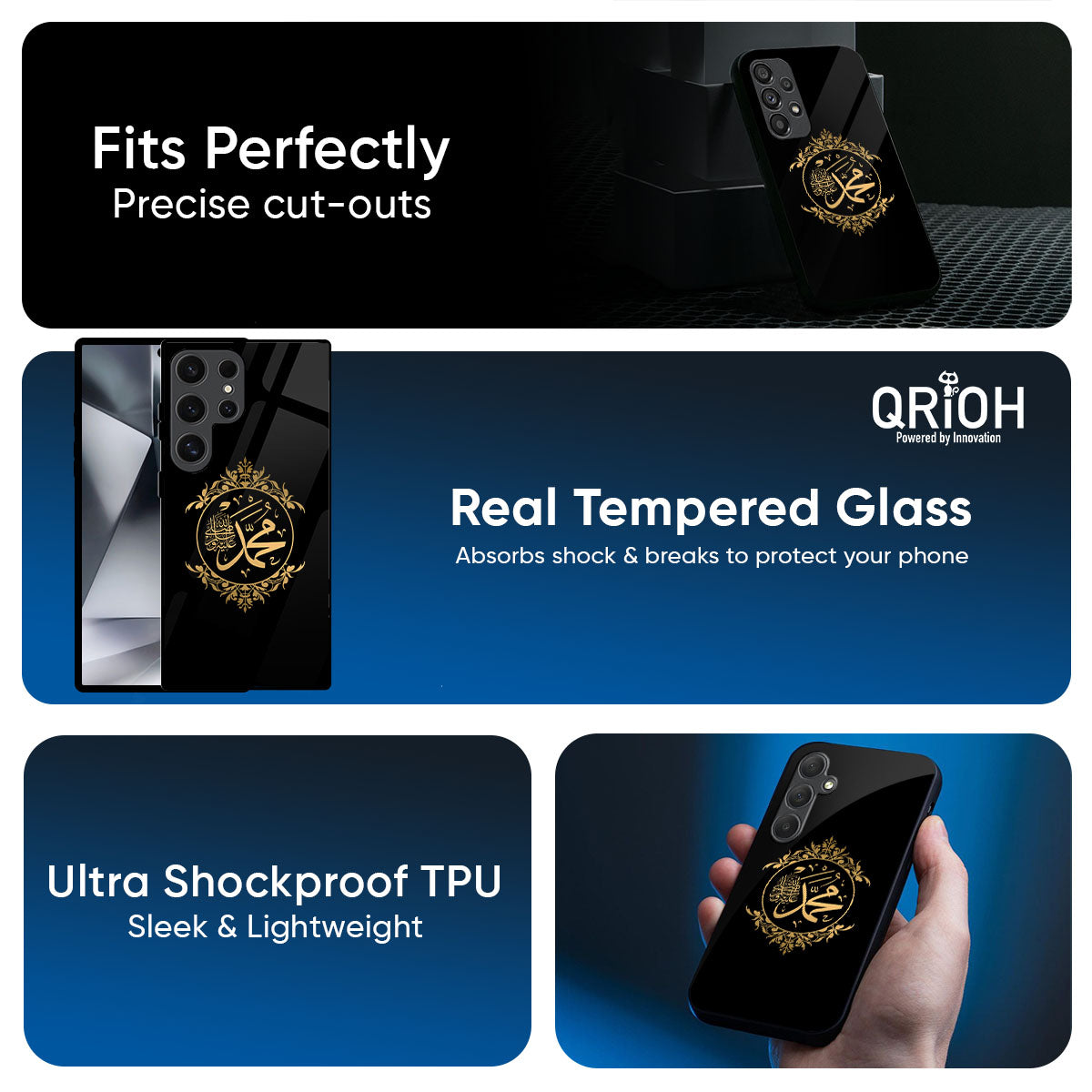 Islamic Calligraphy Glass Case for Samsung Galaxy M56 5G