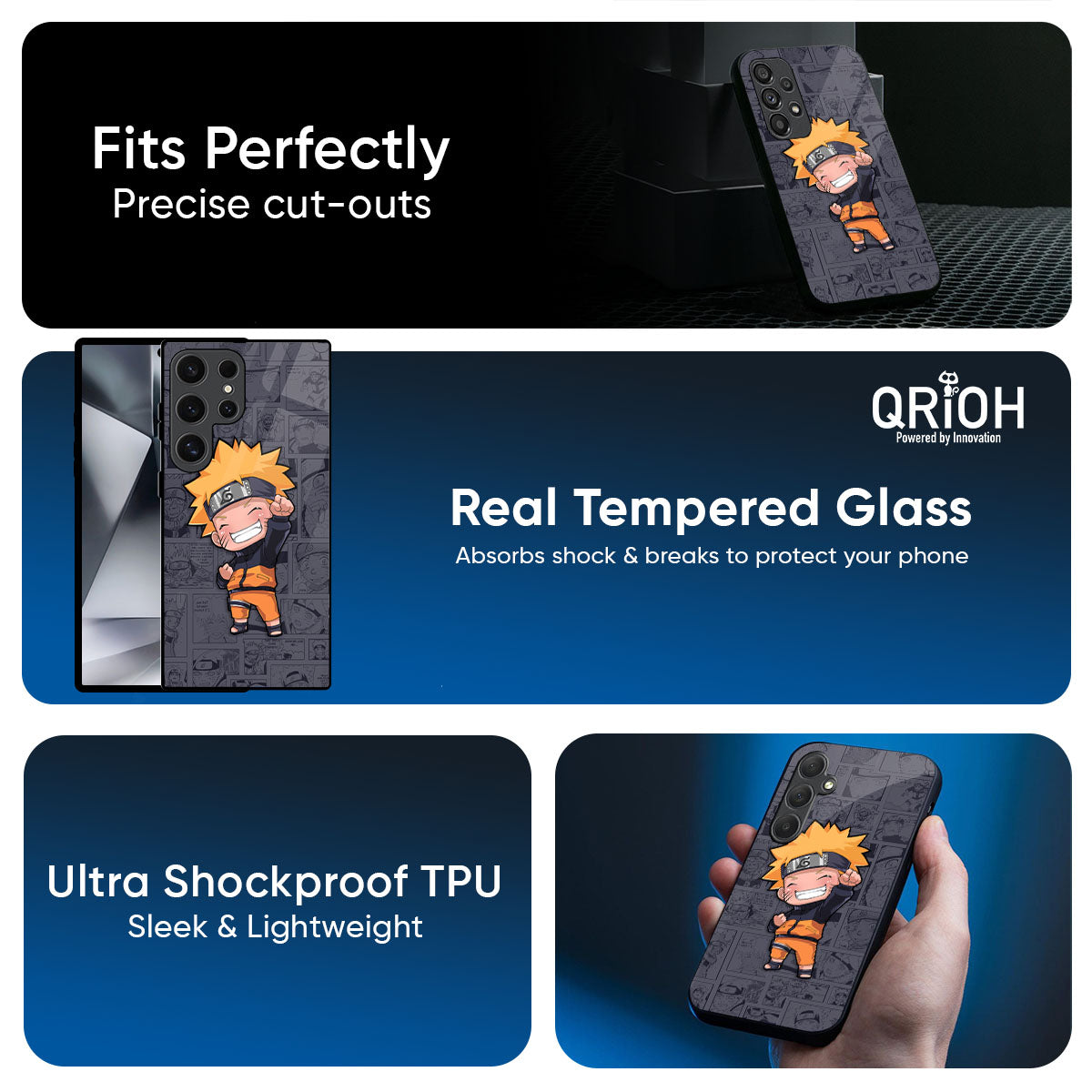 Orange Chubby Glass Case for Samsung Galaxy M56 5G