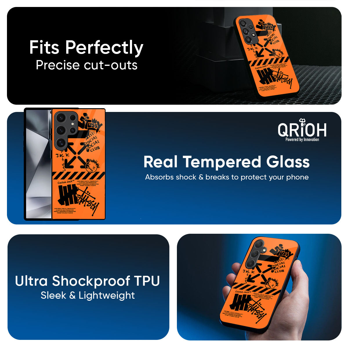Anti Social Club Glass Case for Samsung Galaxy M56 5G