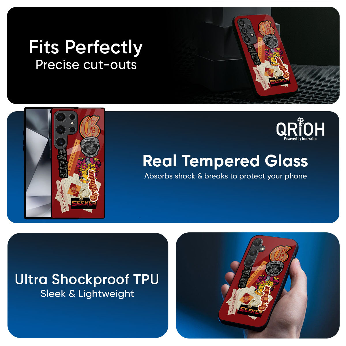 Gryffindor Glass Case for Samsung Galaxy M56 5G