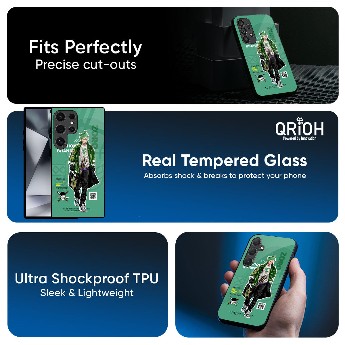 Zoro Bape Glass Case for Samsung Galaxy M56 5G