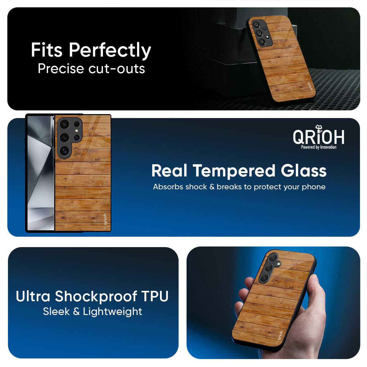 Timberwood Glass Case for Samsung Galaxy M56 5G