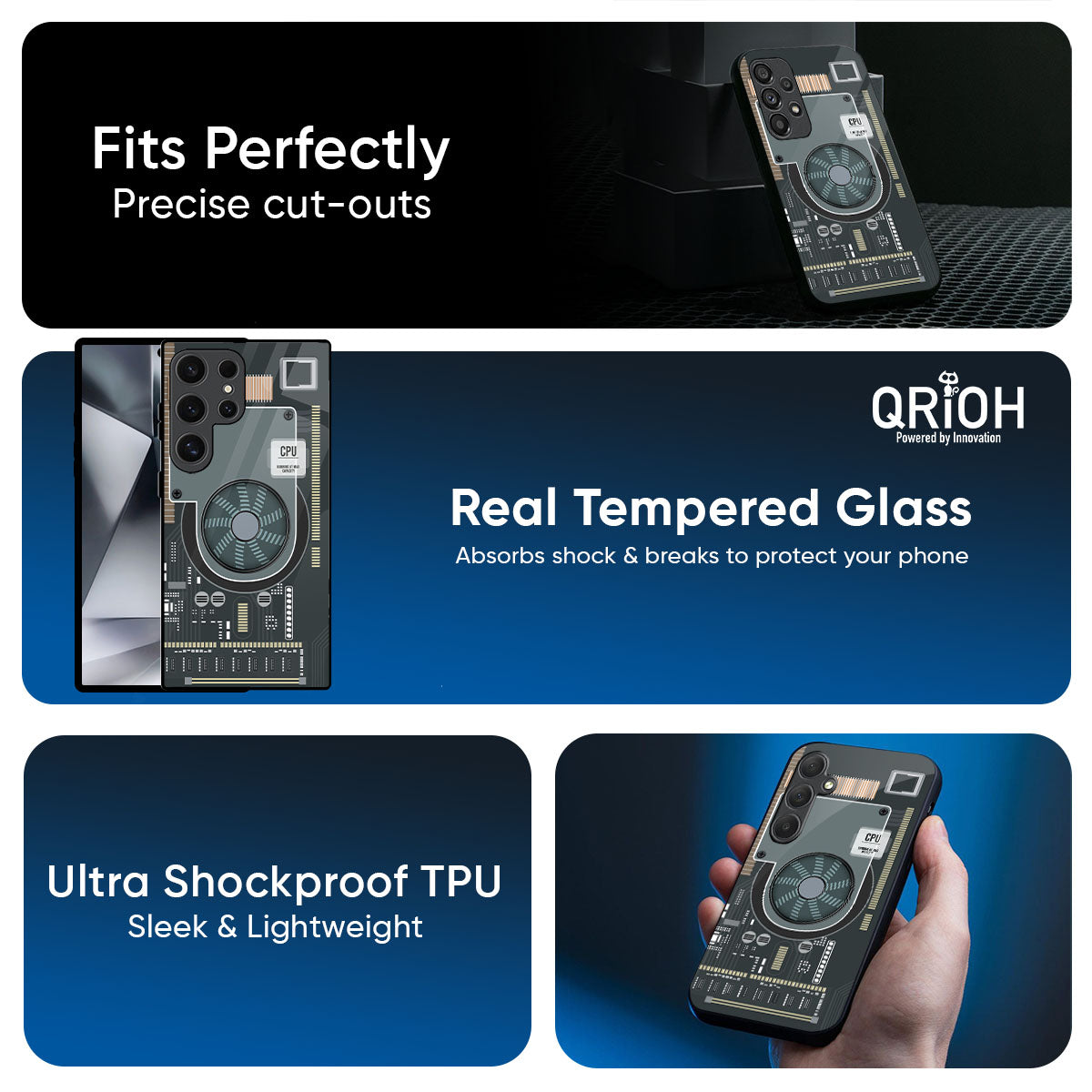 Motherboard Circuit Glass Case for Samsung Galaxy M56 5G