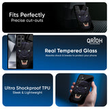 Angry Black Tiger Glass Case for Samsung Galaxy A57 5G