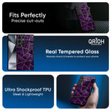 Geometric Purple Glass Case For Samsung Galaxy S26 Plus 5G