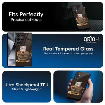 Tea With Kitty Glass Case For Samsung Galaxy M56 5G