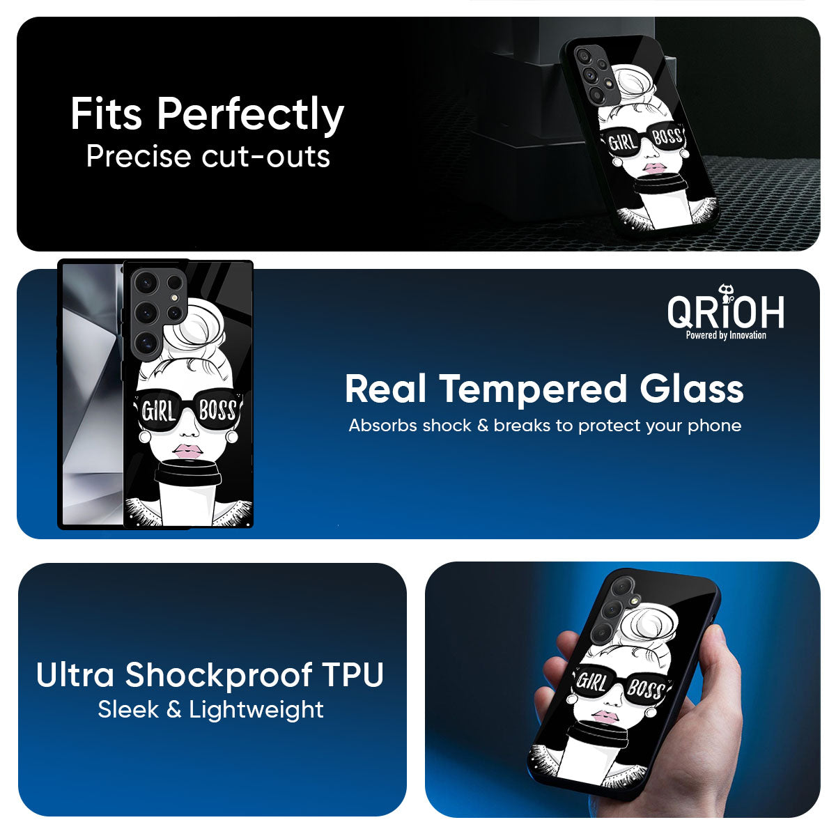 Girl Boss Glass Case For Samsung Galaxy M56 5G