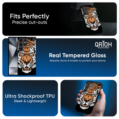 Angry Tiger Glass Case For Samsung Galaxy M56 5G