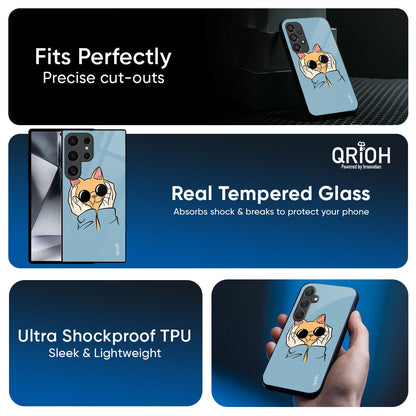 Adorable Cute Kitty Glass Case For Samsung Galaxy S26 Ultra 5G